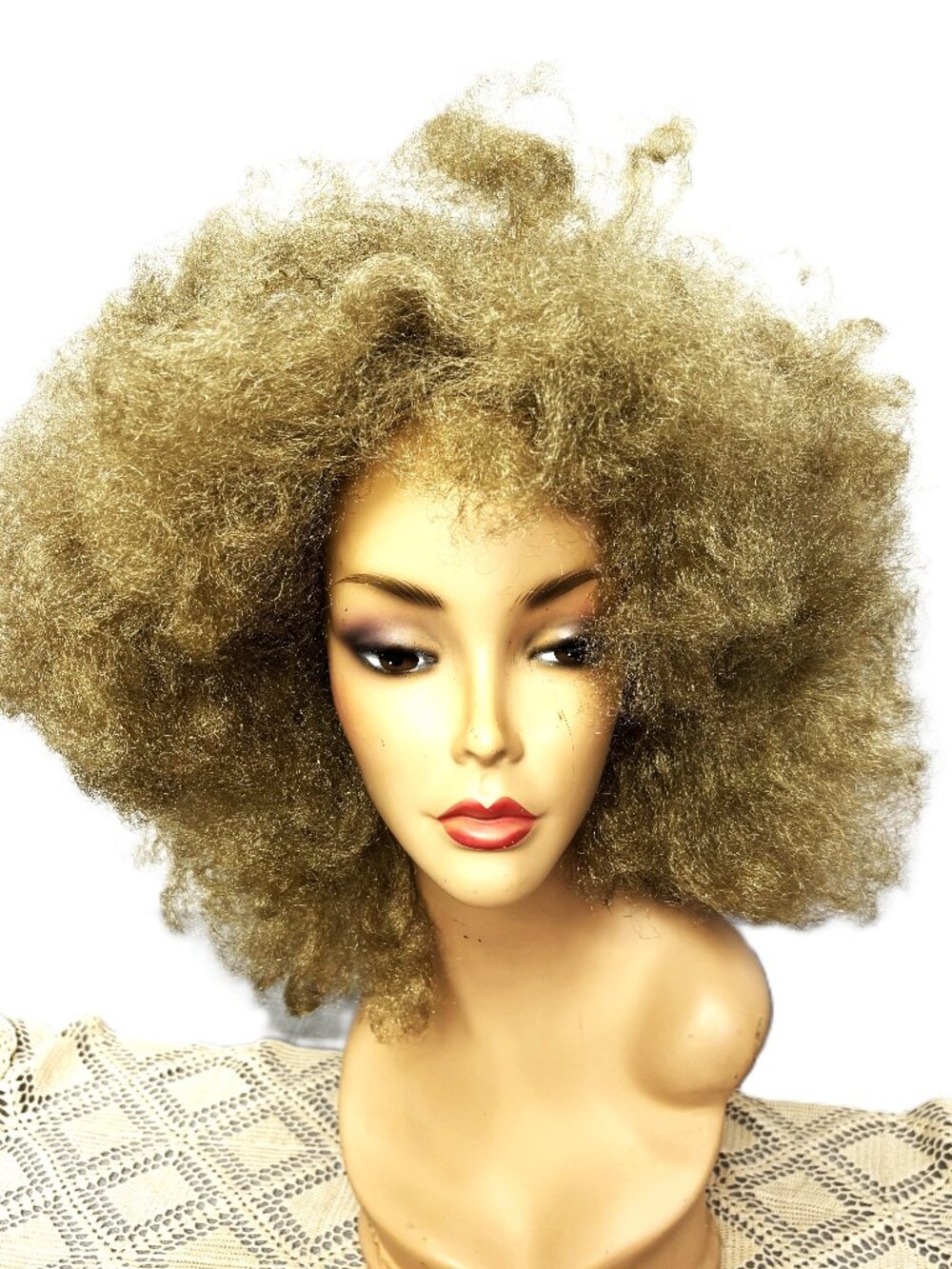 Loftus 2005 Large Afro Wild Woman Dark Blonde Wig NWT NOS